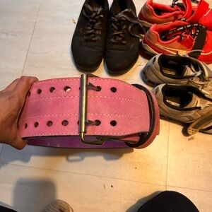 Pink Weightlifting Belt size small